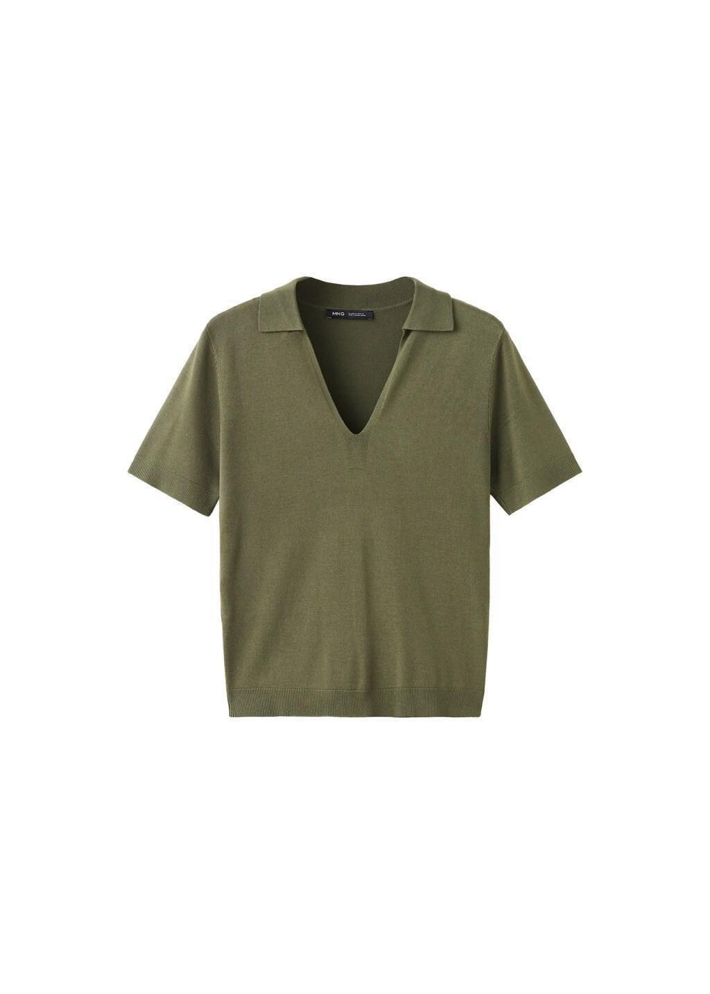 BEIGE - KHAKI Fitted fine-knit polo, Beige - Khaki, large image number 7