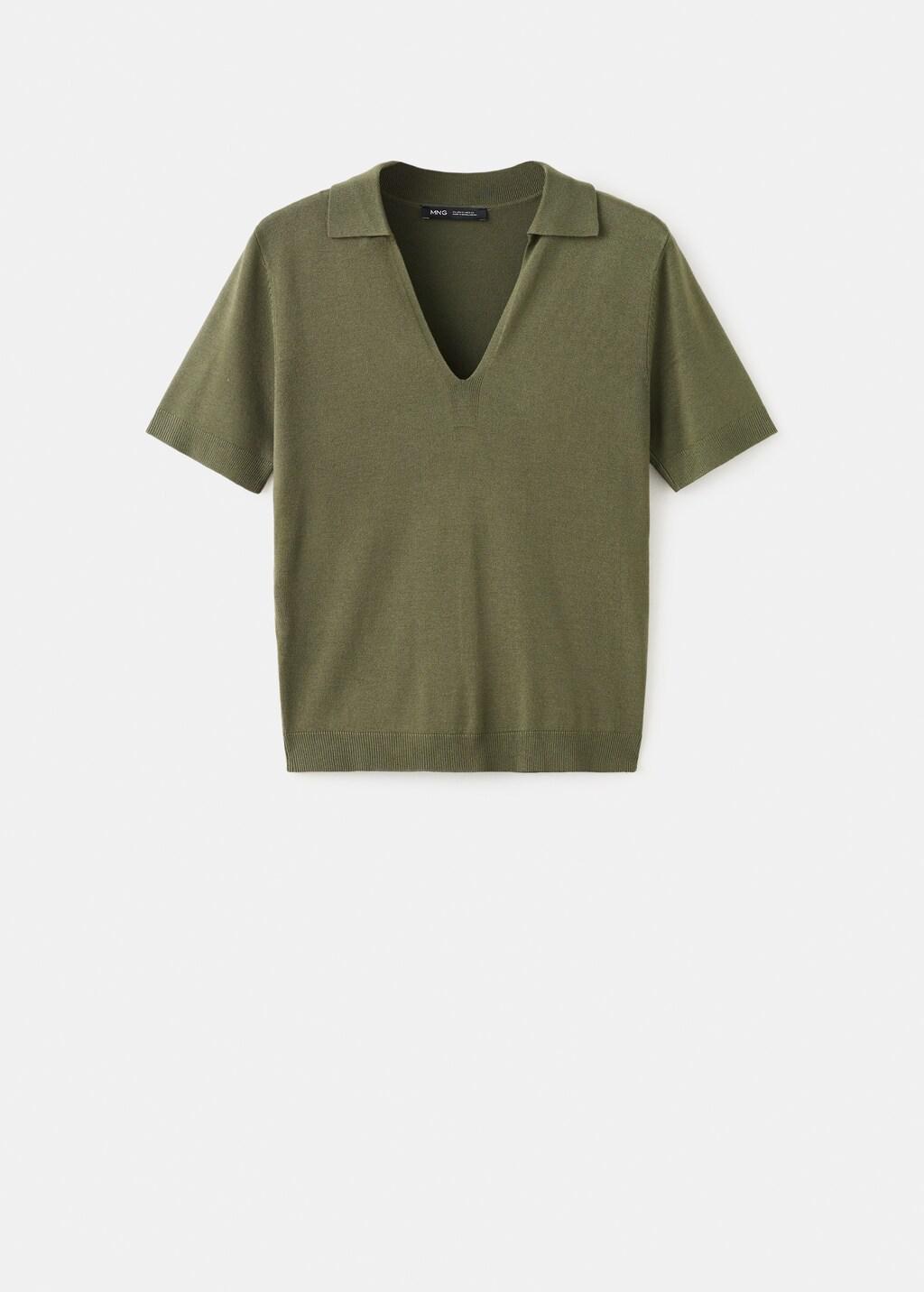 BEIGE - KHAKI Fitted fine-knit polo, Beige - Khaki, large image number 8
