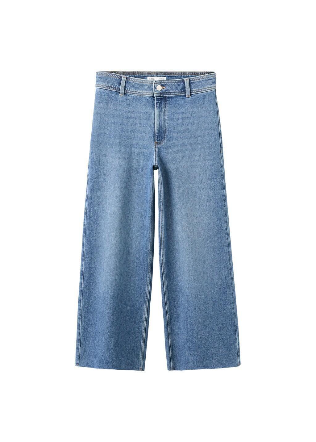 Blue Catherin Culotte High-Rise Jeans, Open Blue, large image number 7