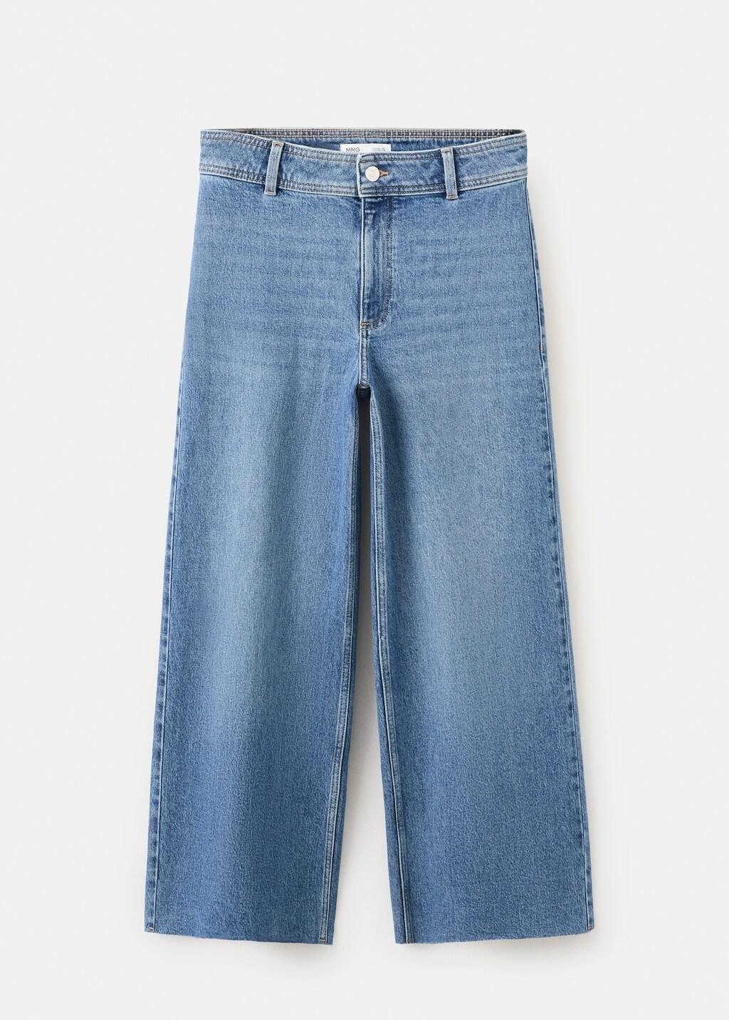 Blue Catherin Culotte High-Rise Jeans, Open Blue, large image number 8