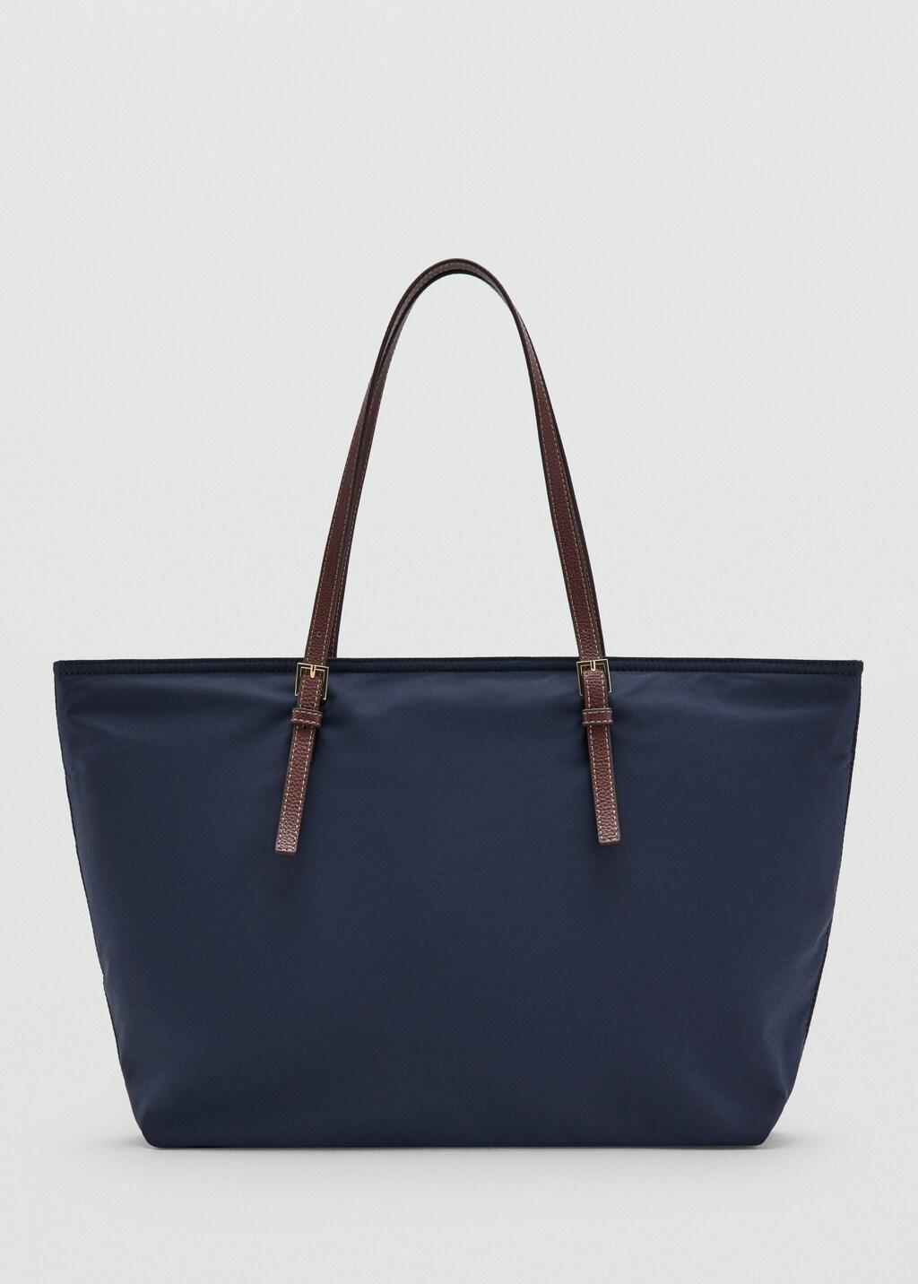 Navy Shopper Bag With Buckle Details, Navy, large image number 3