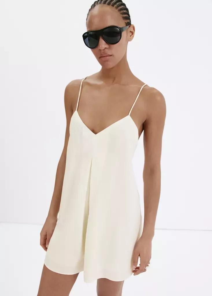 Beige Straight-Leg Jumpsuit With Open Back, Light Beige, large image number 1