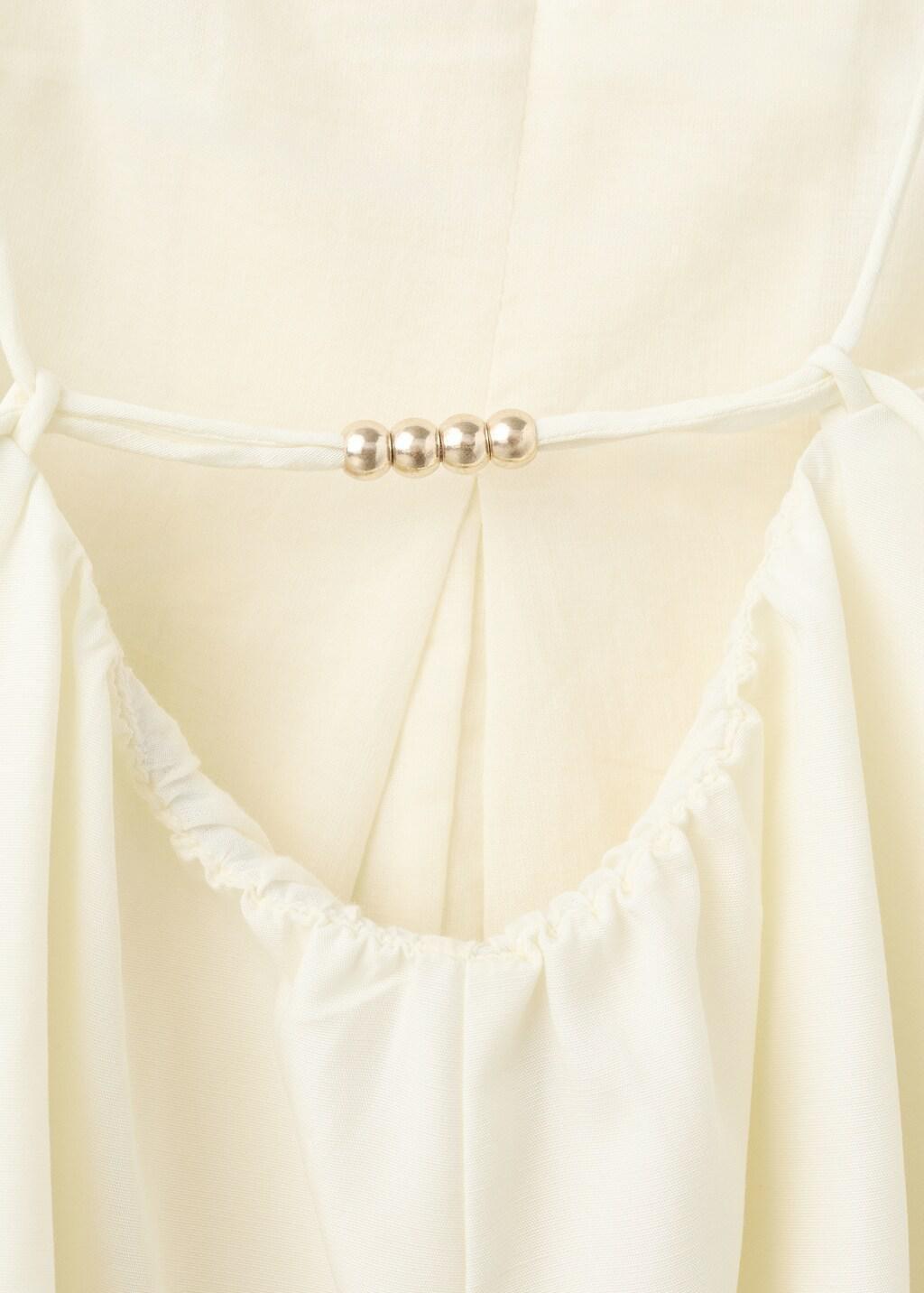Beige Straight-Leg Jumpsuit With Open Back, Light Beige, large image number 3
