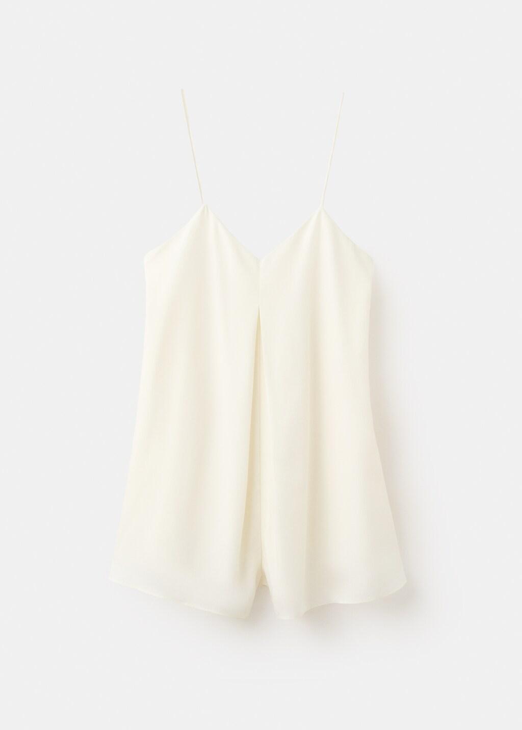 Beige Straight-Leg Jumpsuit With Open Back, Light Beige, large image number 5