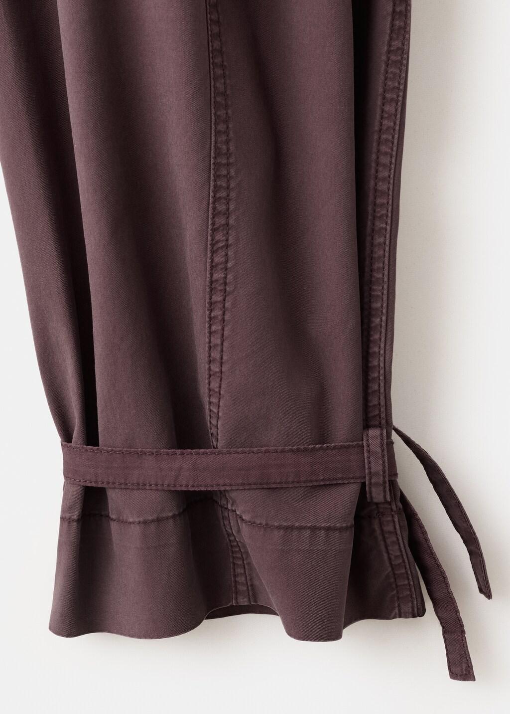 Purple Baggy Trousers With Ties, Medium Purple, large image number 5
