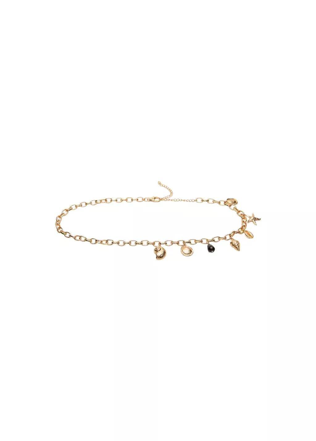 Gold Beaded Chain Belt, 0201_OR, medium