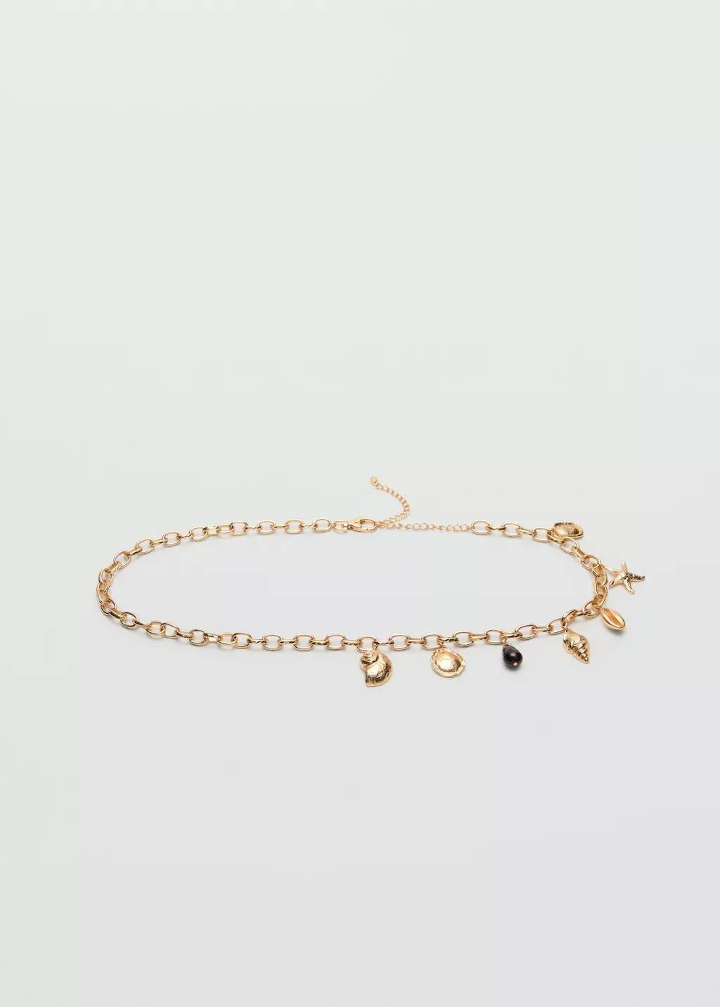Gold Beaded Chain Belt, 0201_OR, large image number 3