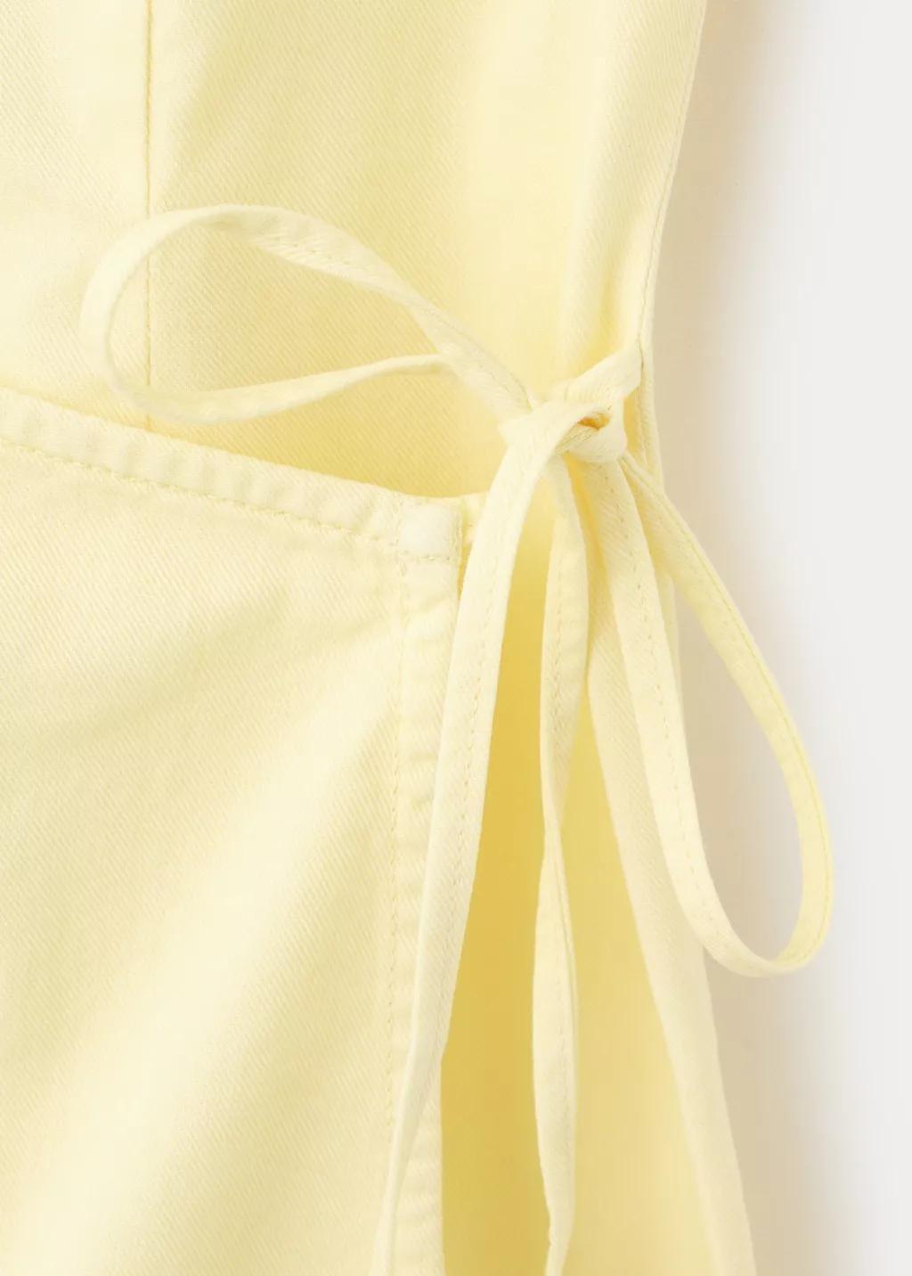 YELLOW Strappy dress with tie detail, Yellow, medium