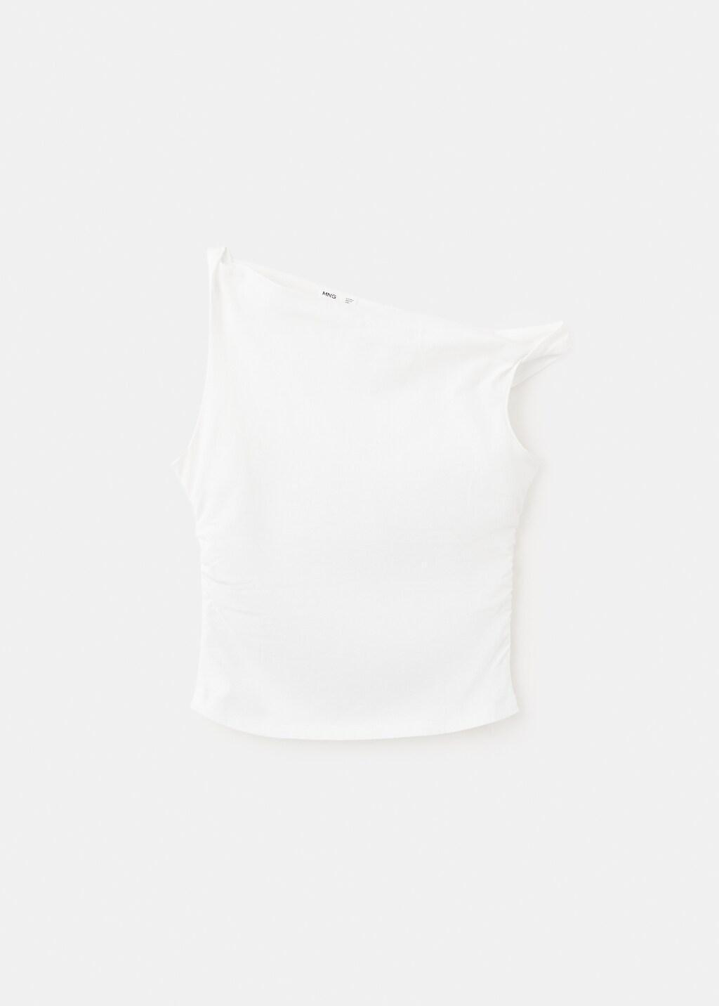 White Boat-Neck Top, Kids Girls, Natural White, large image number 0