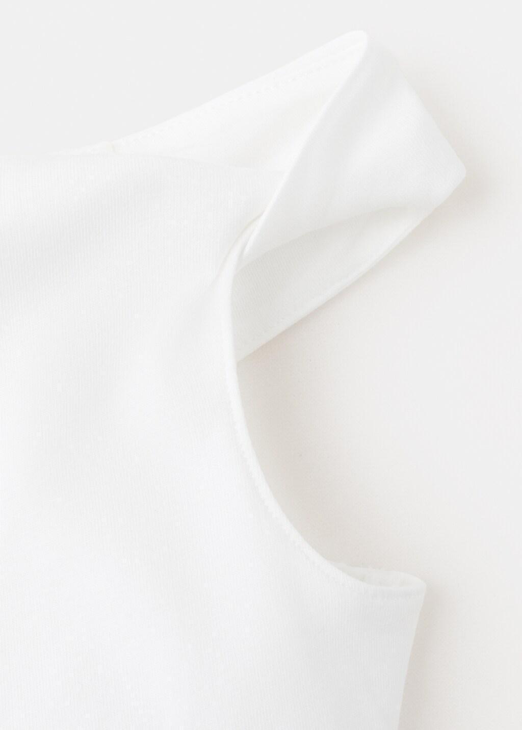 White Boat-Neck Top, Kids Girls, Natural White, large image number 1