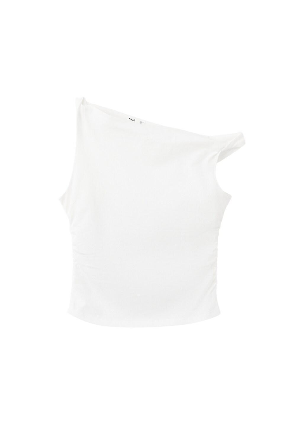 White Boat-Neck Top, Kids Girls, Natural White, large image number 4