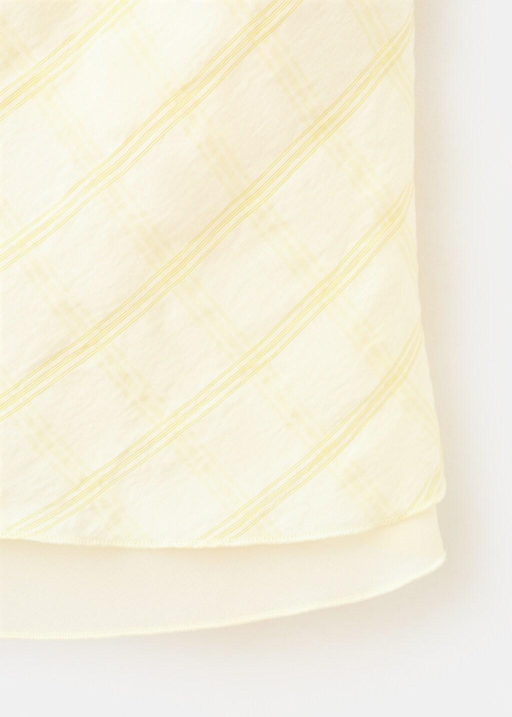 Yellow Bandeau Checked Top, Yellow, large image number 1