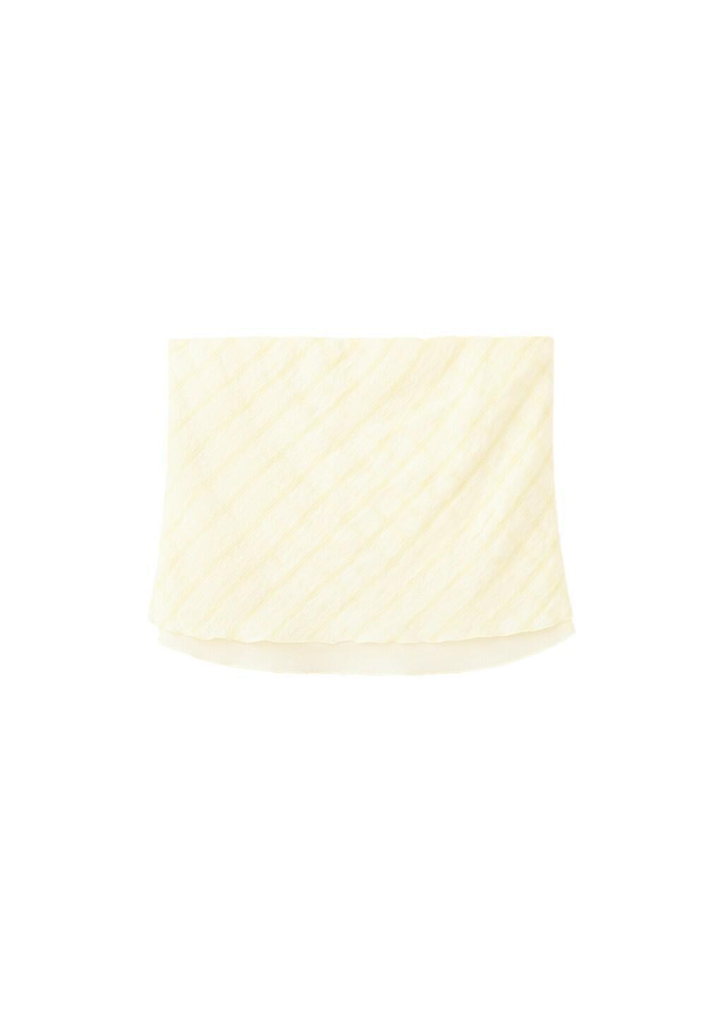 Yellow Bandeau Checked Top, Yellow, large image number 6
