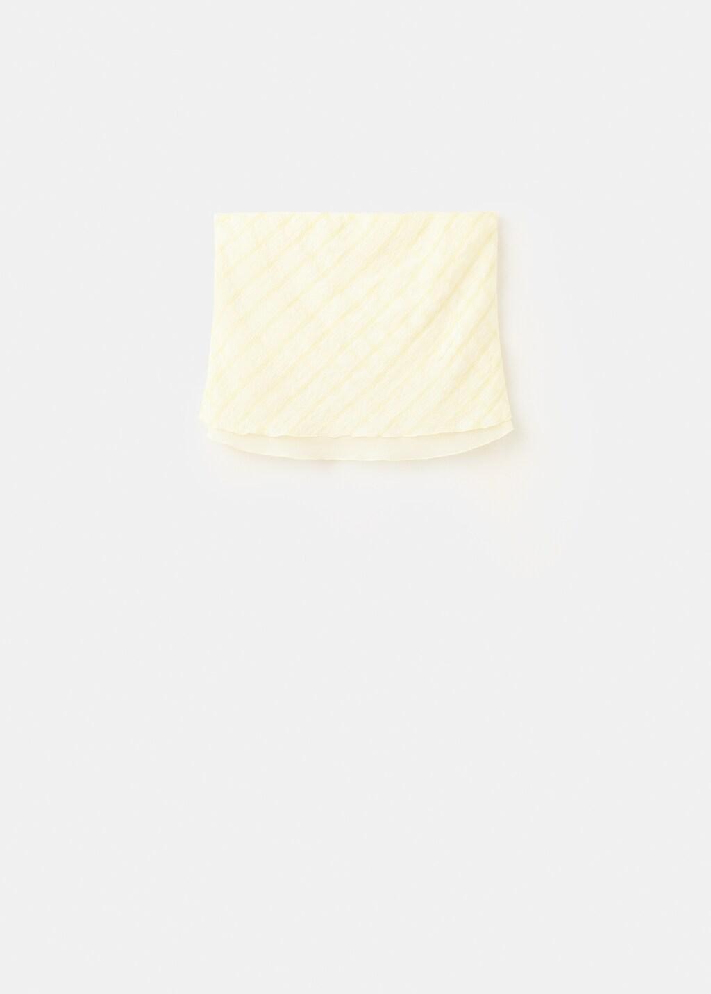 Yellow Bandeau Checked Top, Yellow, large image number 7
