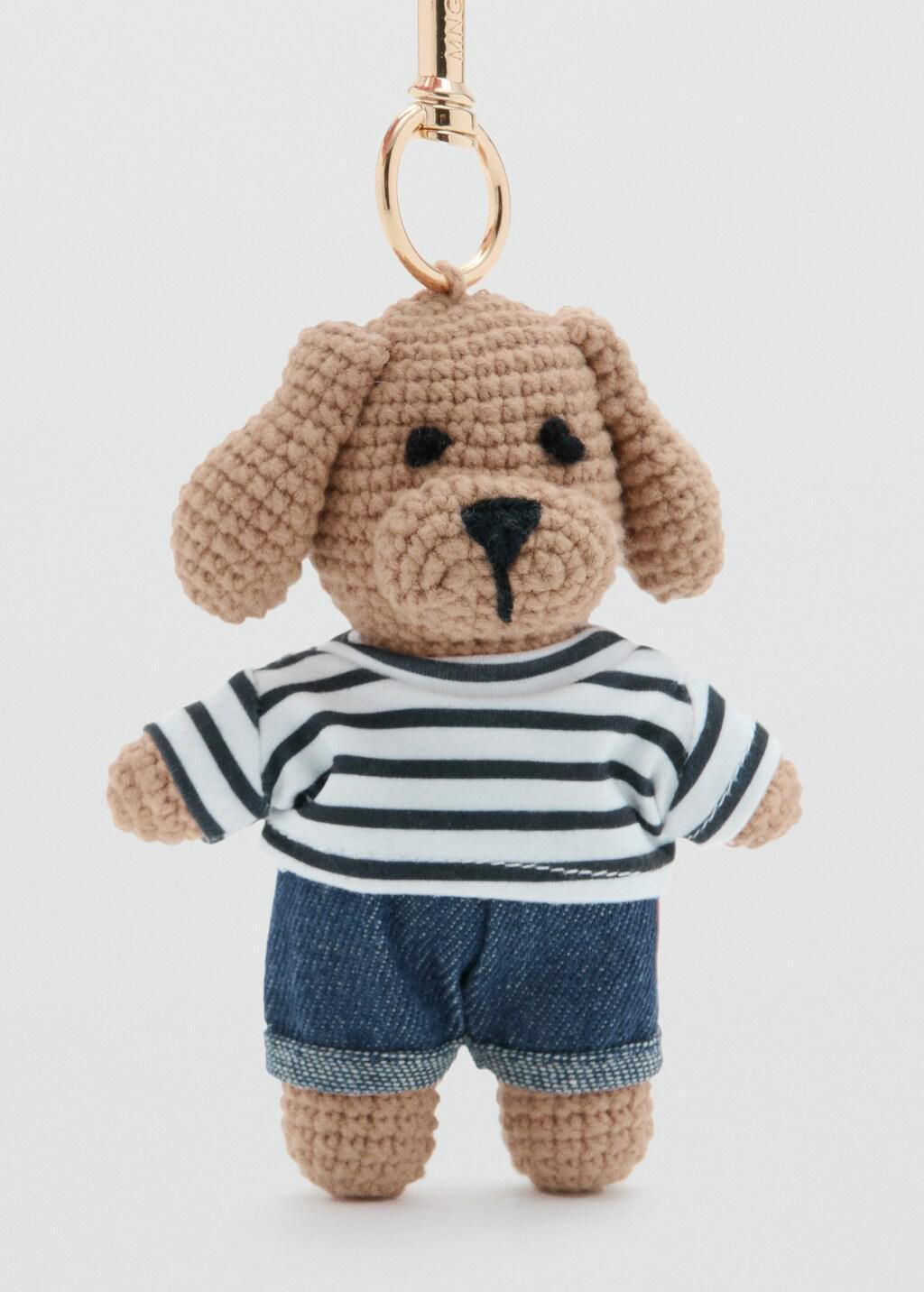 Beige Plush Keychain, Light Beige, large image number 0