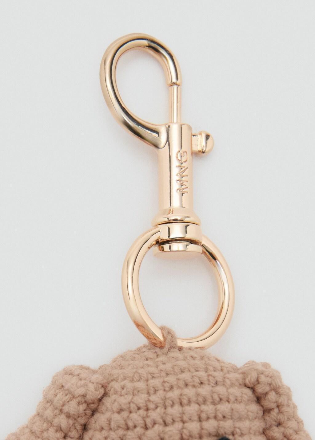 Beige Plush Keychain, Light Beige, large image number 1