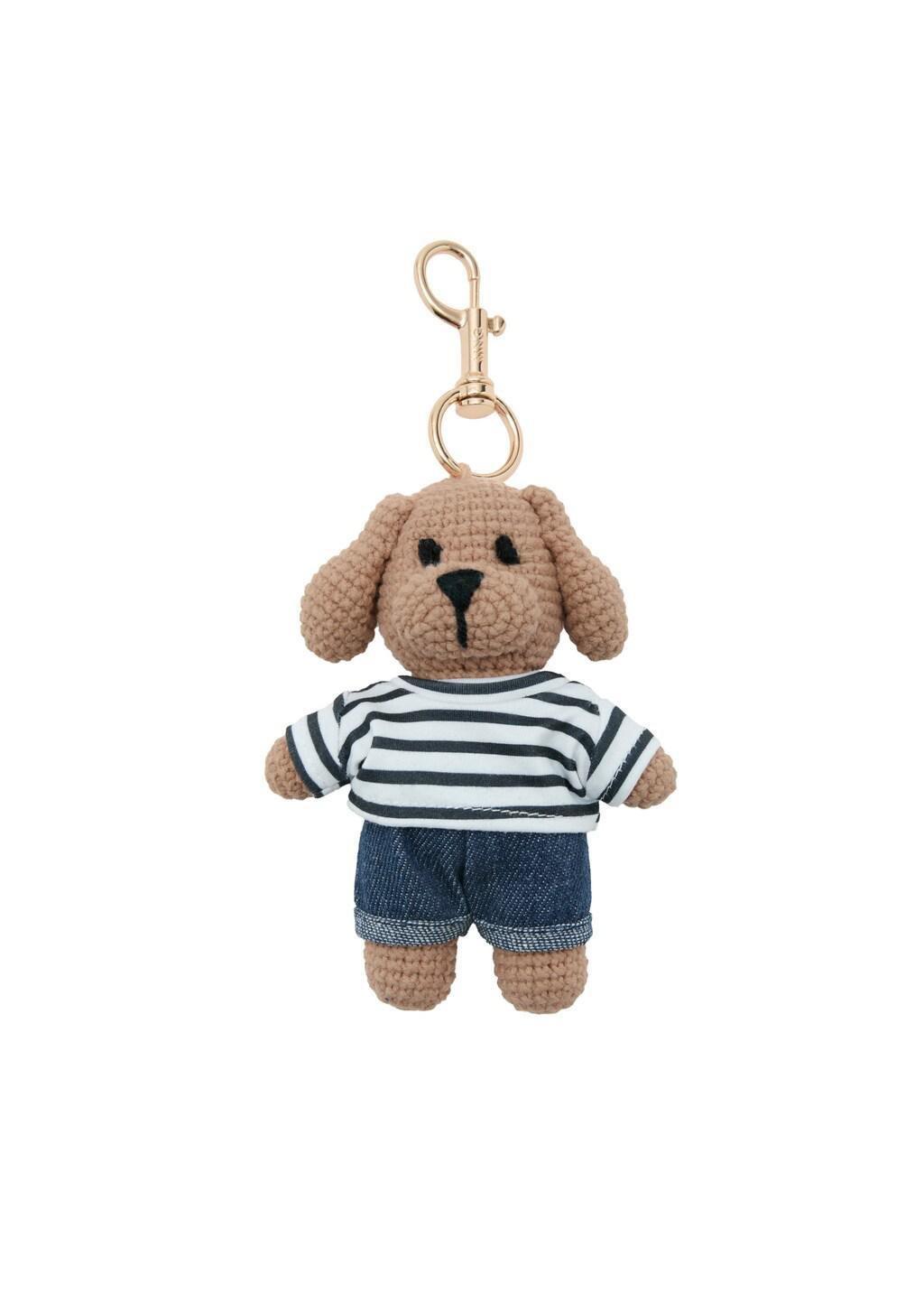Beige Plush Keychain, Light Beige, large image number 2