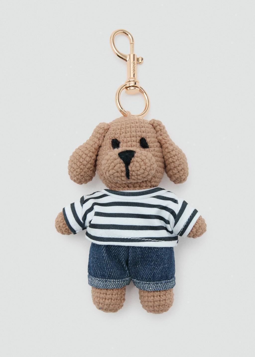 Beige Plush Keychain, Light Beige, large image number 3