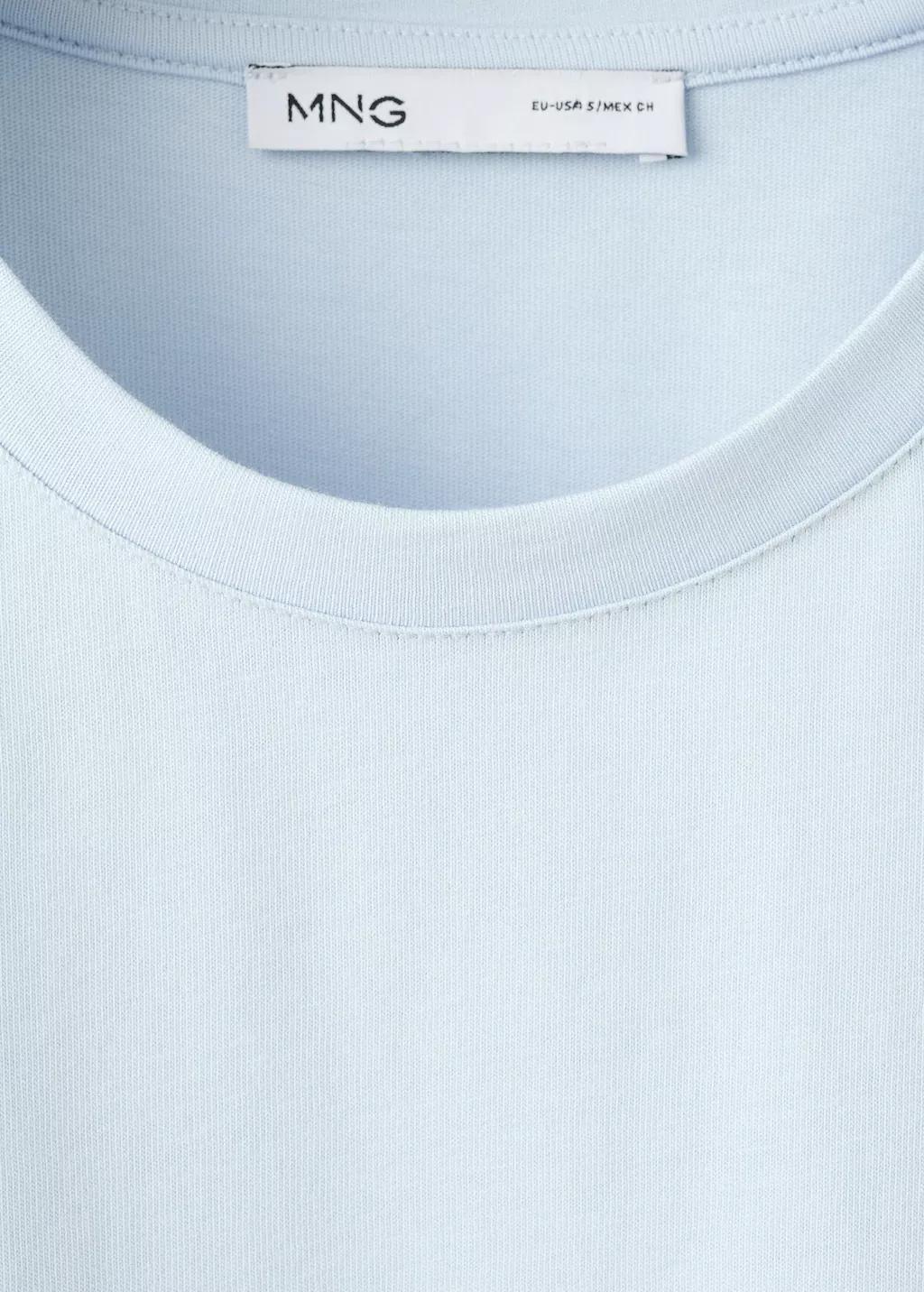 Blue Short-Sleeved Cotton T-Shirt, Light-Pastel Blue, large image number 1