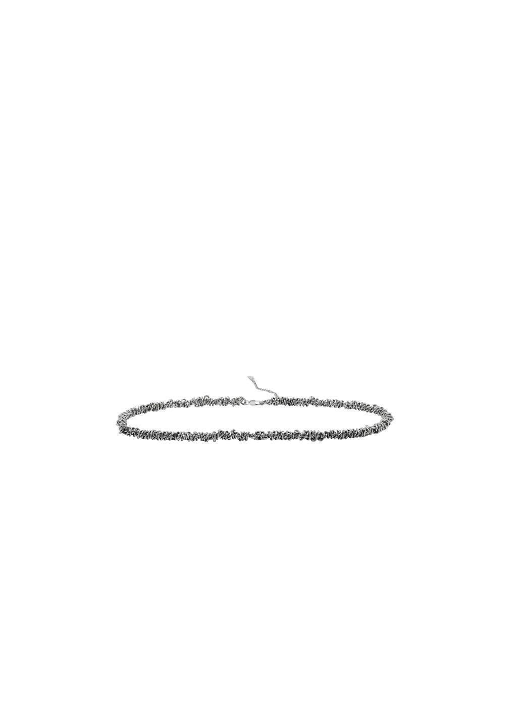 Silver Interwoven Metallic Chain Belt, Silver, large image number 3