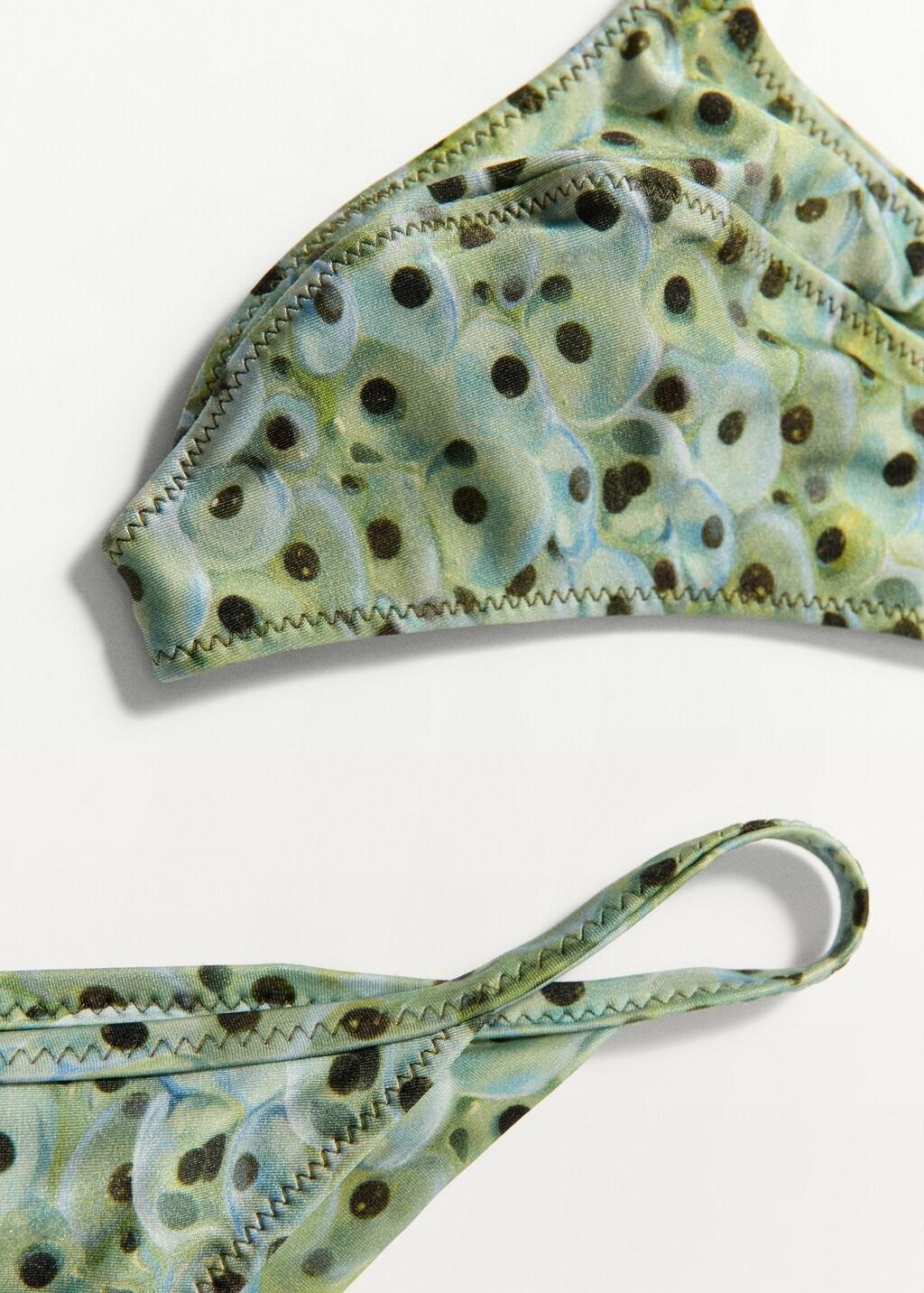 Green Triangle Print Bikini Top, Green, large image number 5