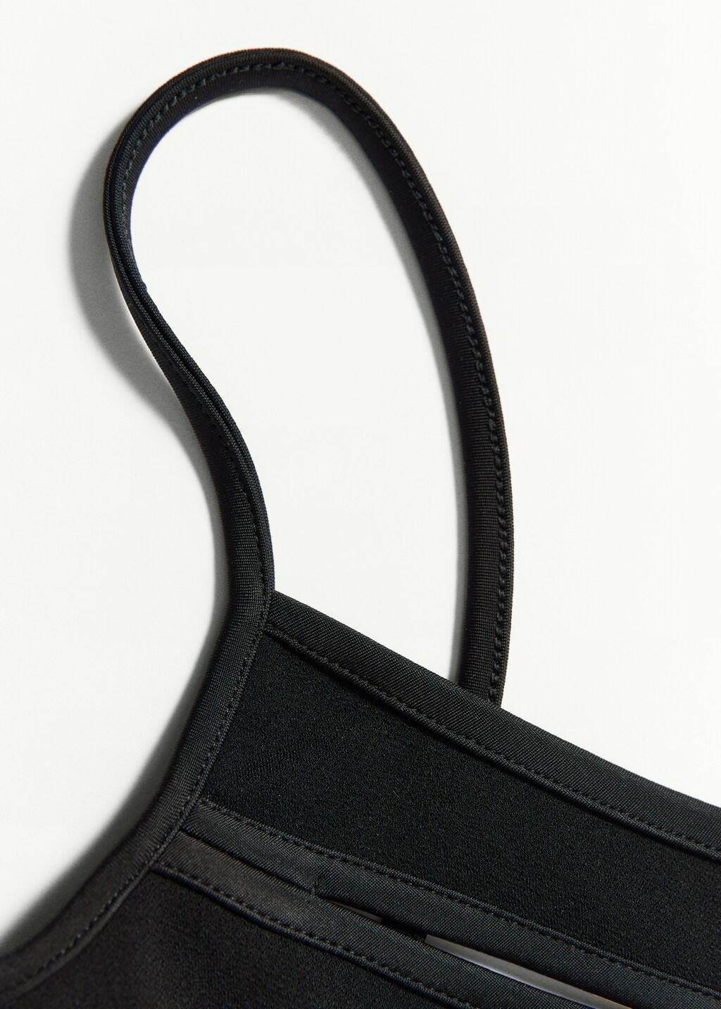 BLACK Strappy top with cut-outs, Black, large image number 4
