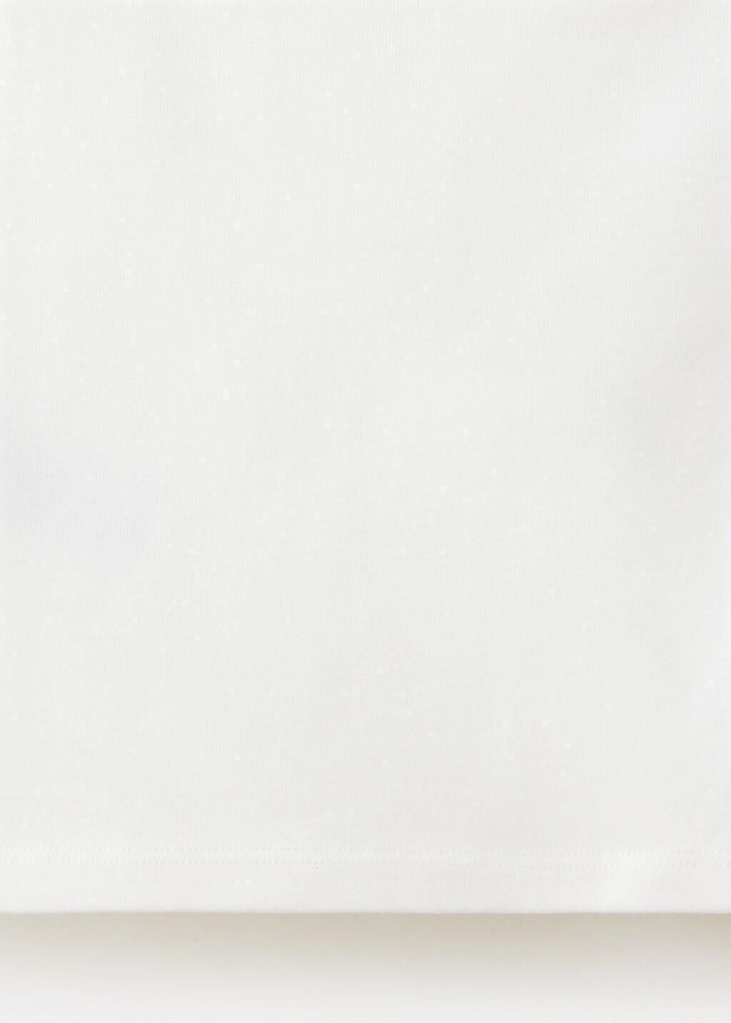 White Asymmetric Studded T-Shirt, Natural White, large image number 2