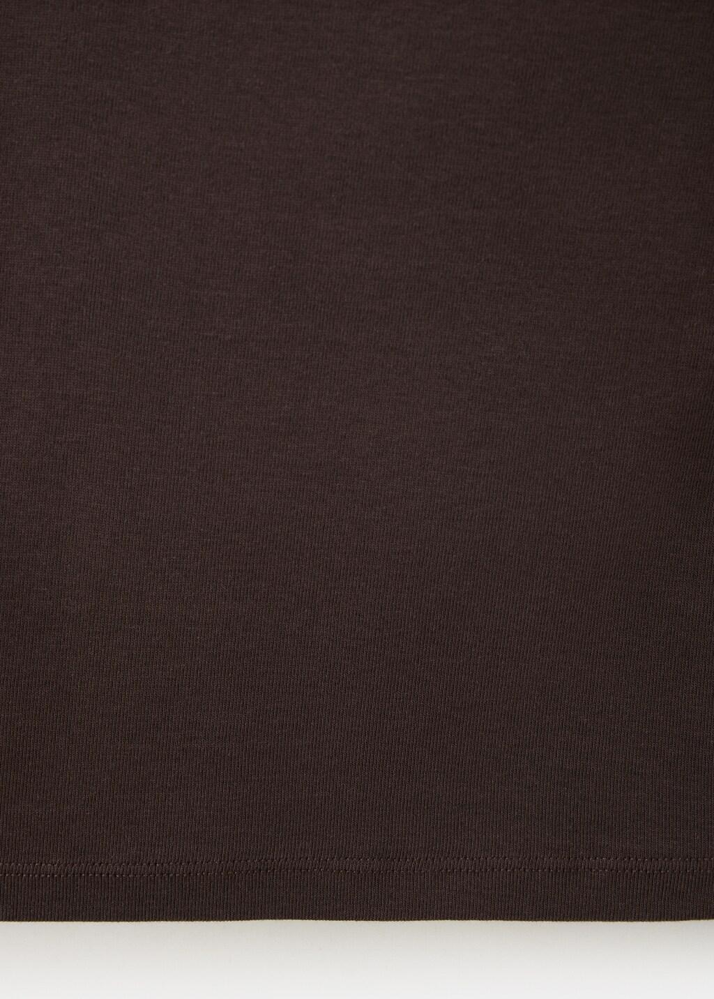 Brown Asymmetric Studded T-Shirt, Brown, large image number 2