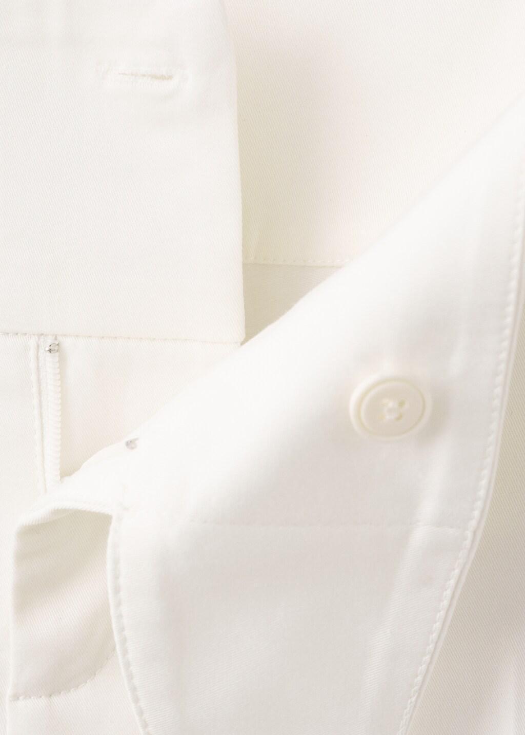 White Belt Straight-Fit Trousers, White, large image number 1