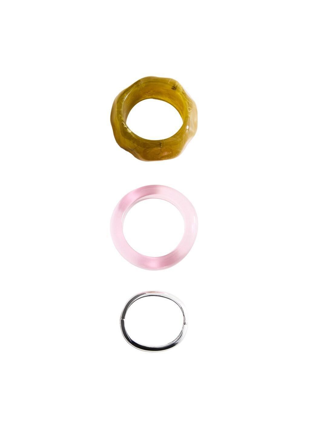 Silver Pack Of 3 Bracelets With Irregular Design, Silver, large image number 4