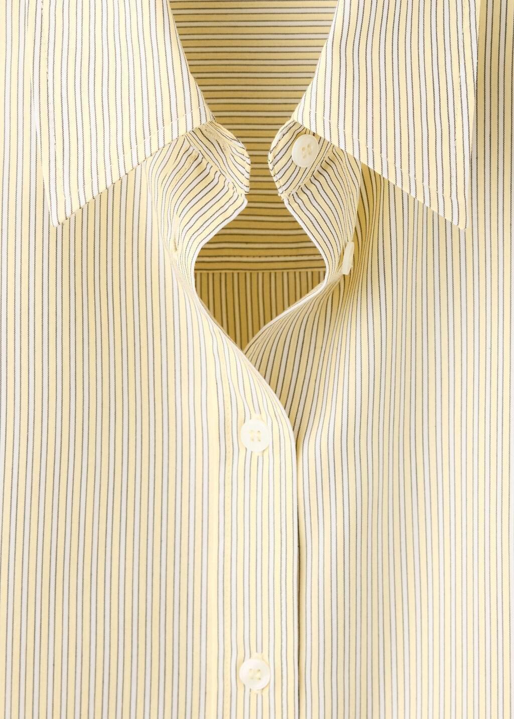 Yellow Poplin Stripe Shirt, Yellow, large image number 1