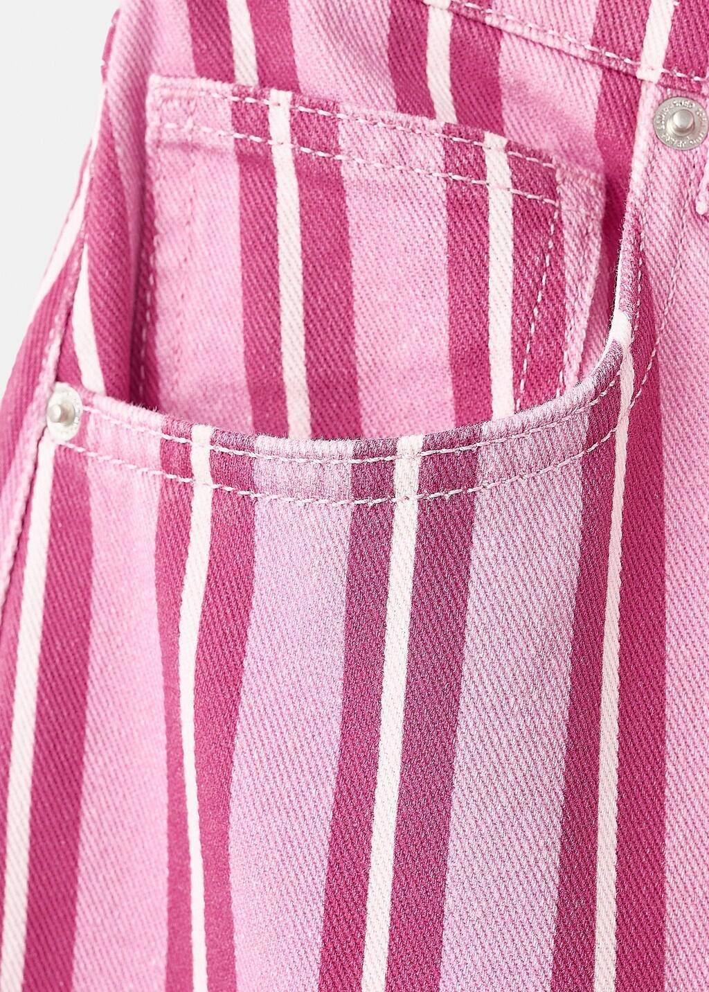 Pink Straight-Fit Striped Jeans, Pink, large image number 1