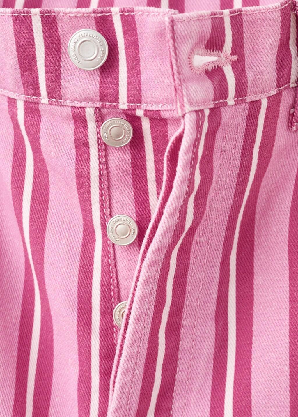 Pink Straight-Fit Striped Jeans, Pink, large image number 5