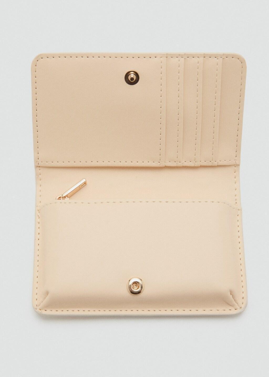 LIGHT BEIGE Medium wallet with croc effect, Light Beige, large image number 1