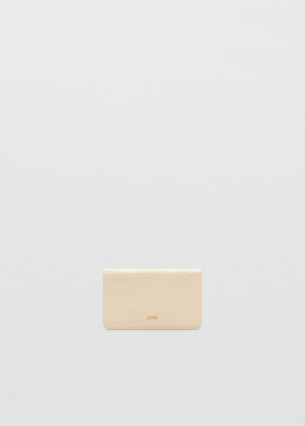 LIGHT BEIGE Medium wallet with croc effect, Light Beige, large image number 3