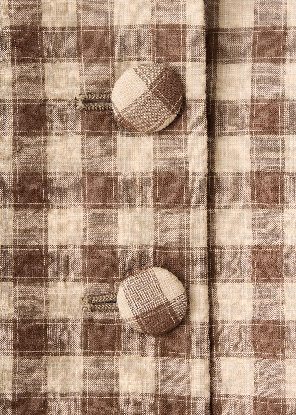 Brown Bandeau Top In Gingham Checks, Brown, large image number 4