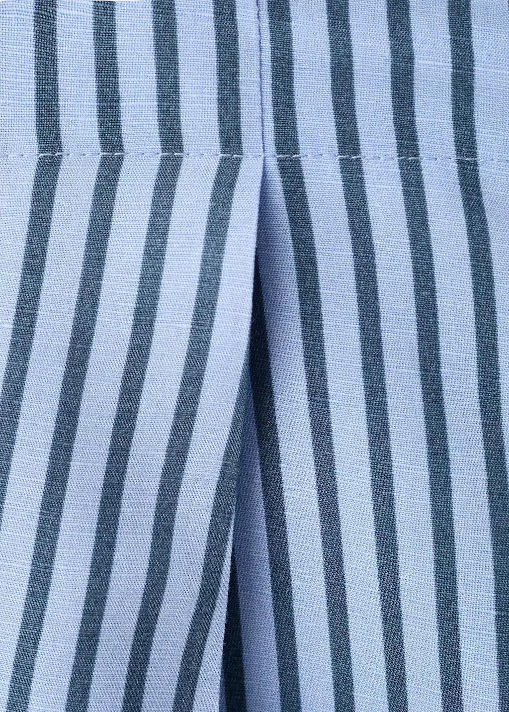 Blue Lt Pastel Striped Flowy Trousers, Light-Pastel Blue, large image number 2