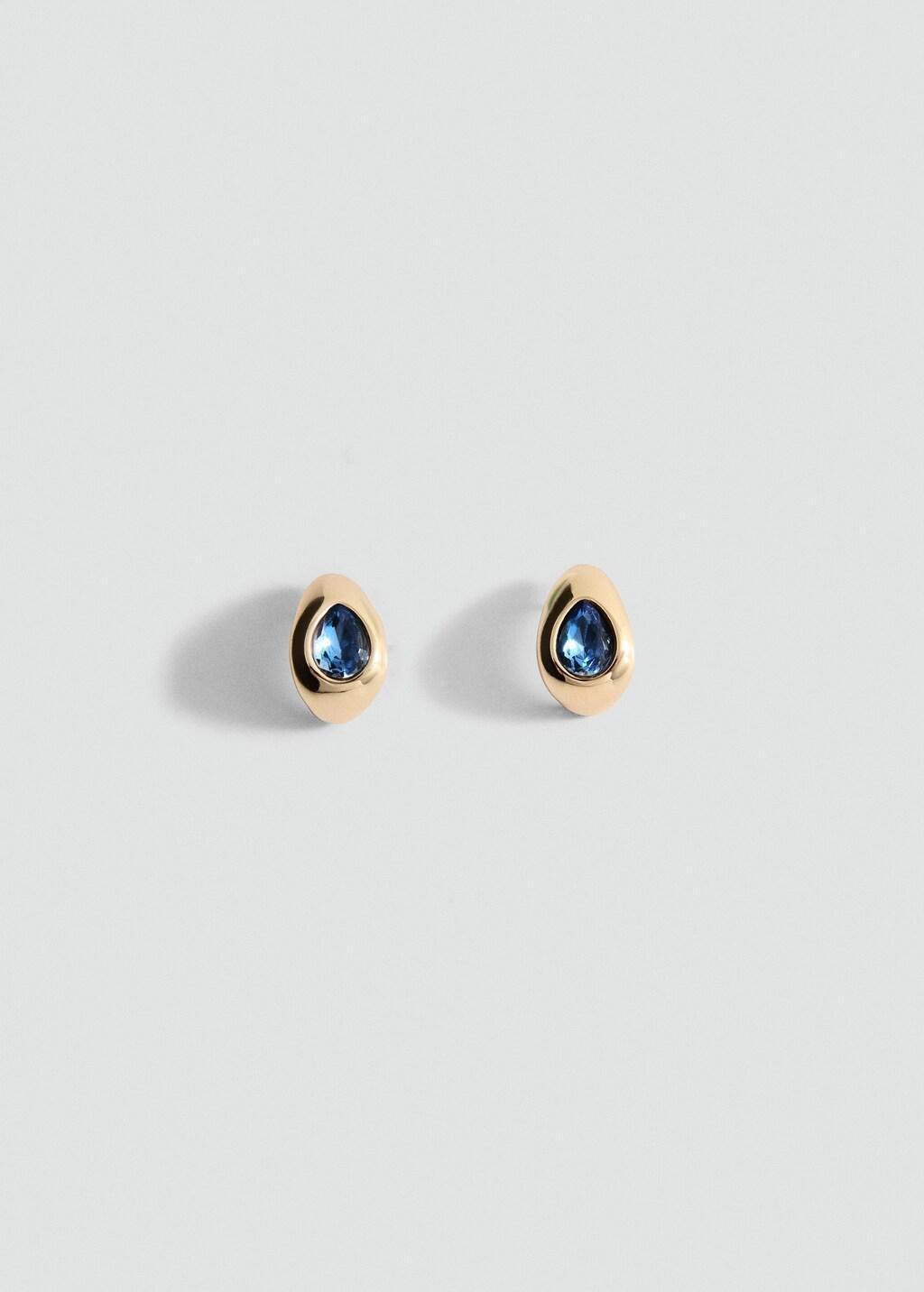 Gold Drop Earrings With Crystal Detail, Gold, large image number 2