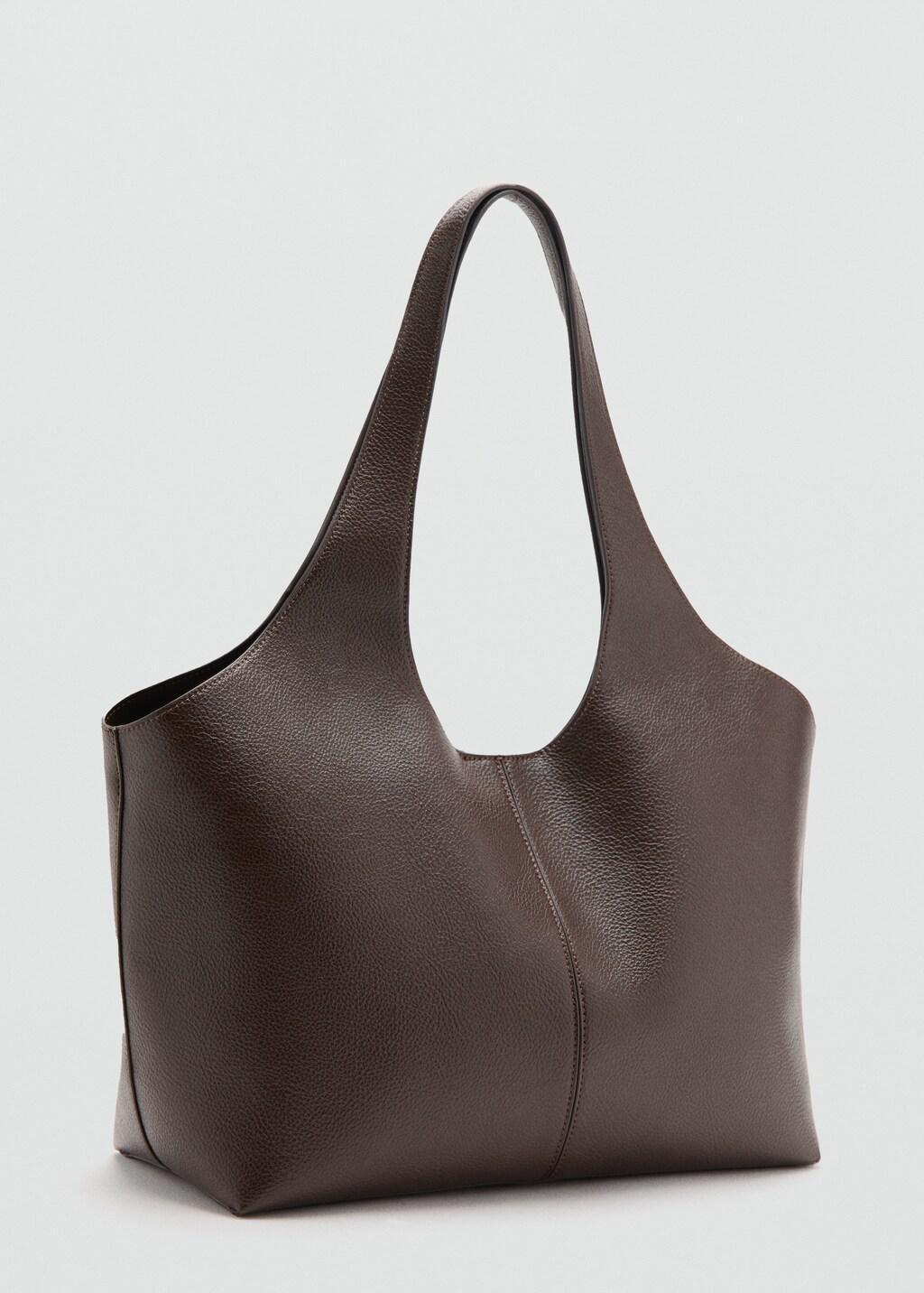 Brown Large Shopper Bag, Dark Brown, large image number 0