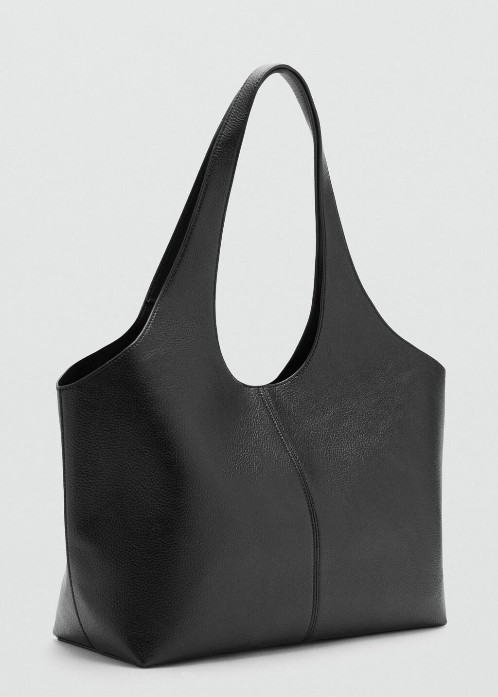 Black Large Shopper Bag, Black, large image number 0