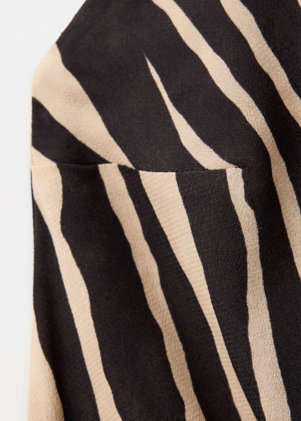 Black Halter Neck Animal Print Dress, Black, large image number 1