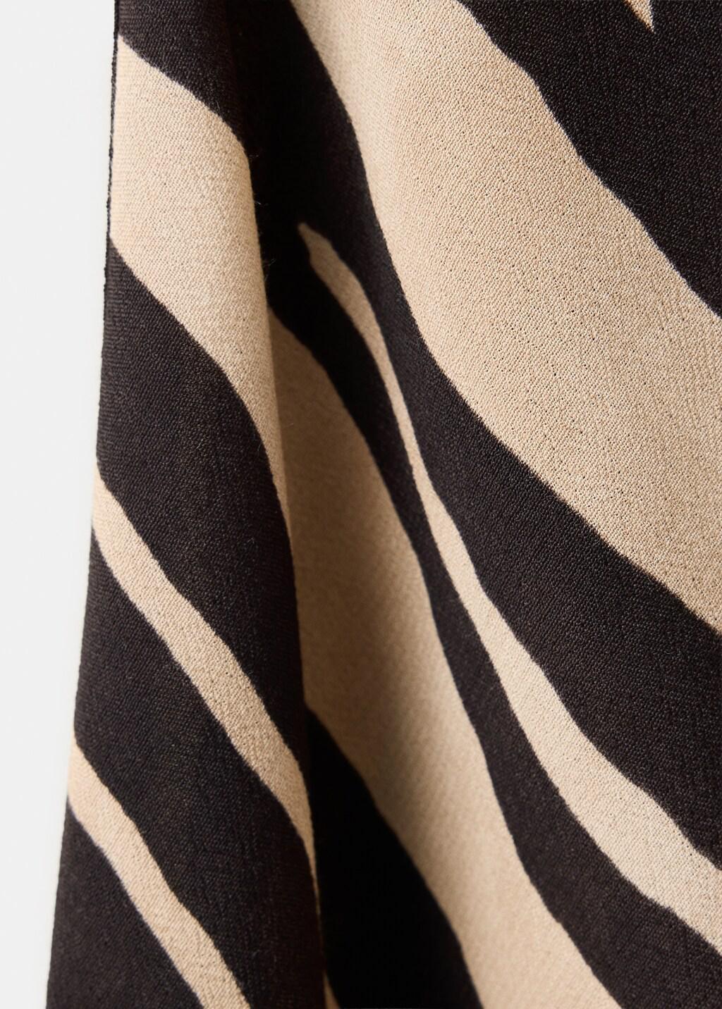 Black Halter Neck Animal Print Dress, Black, medium