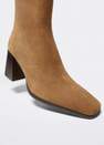 Mango - medium brown Heel suede ankle boot