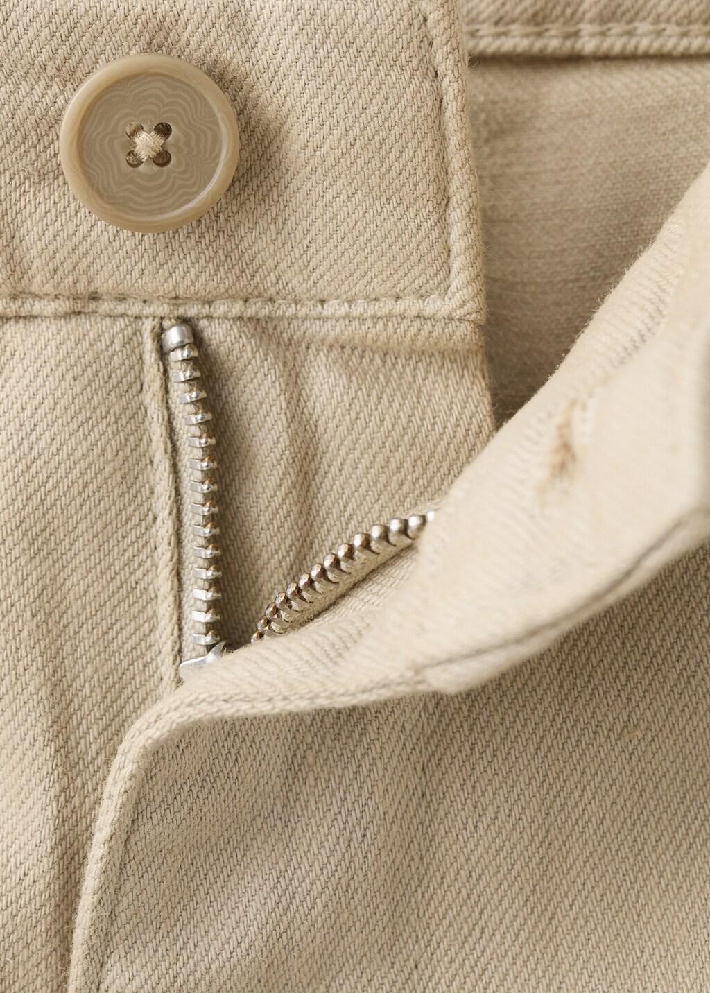 BEIGE Relaxed fit jeans in a cotton-linen blend, Men, Light Beige, medium
