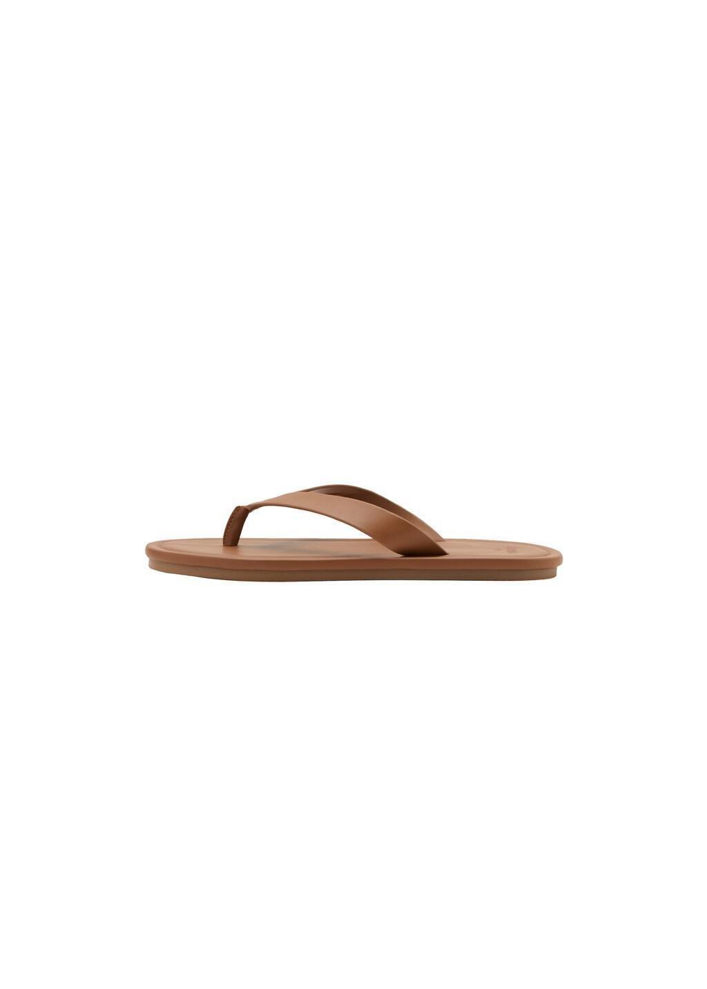 Brown Leather Straps Sandals, Medium Brown, large image number 2