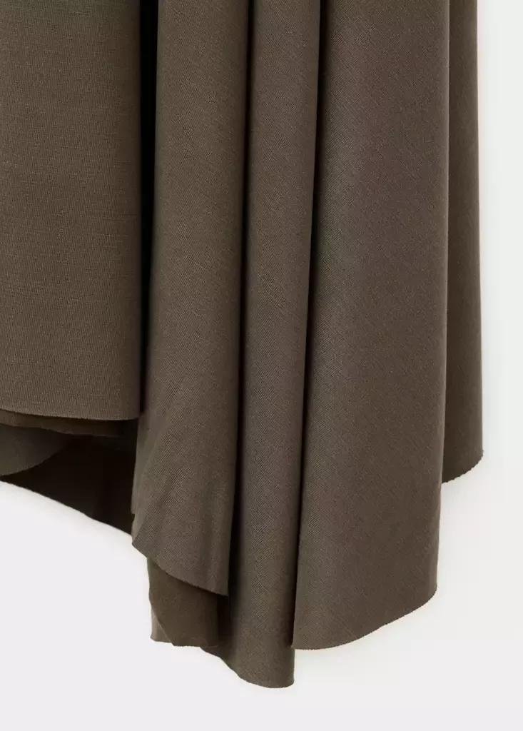 Brown Asymmetric Hem Bandeau Dress, Brown, large image number 3