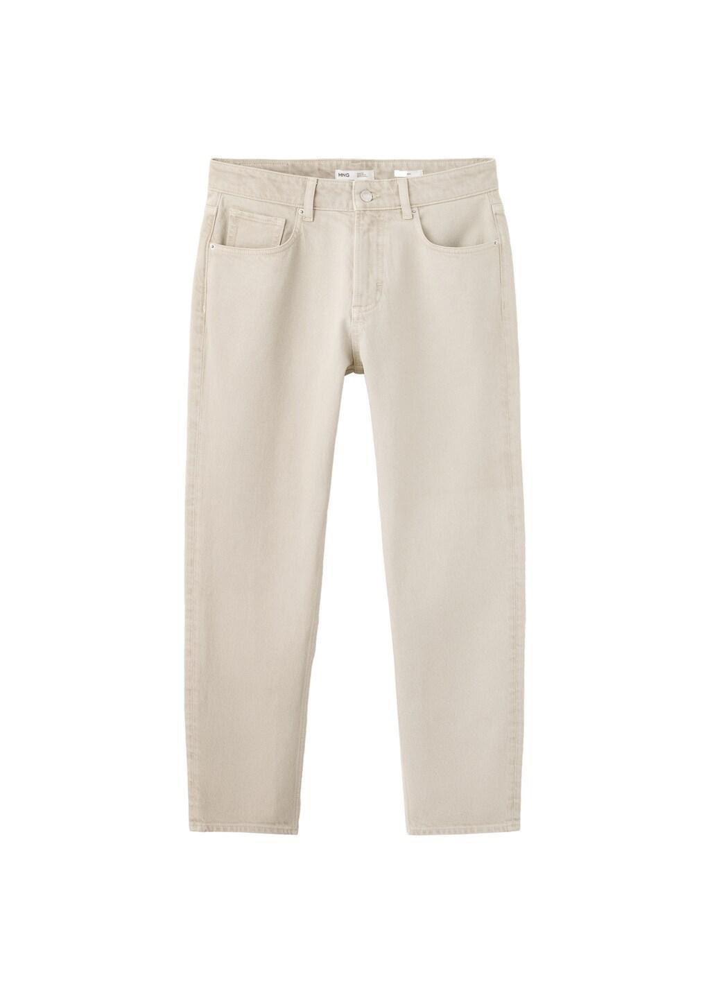 BEIGE Ben cropped tapered-fit jeans, Light Beige, large image number 4