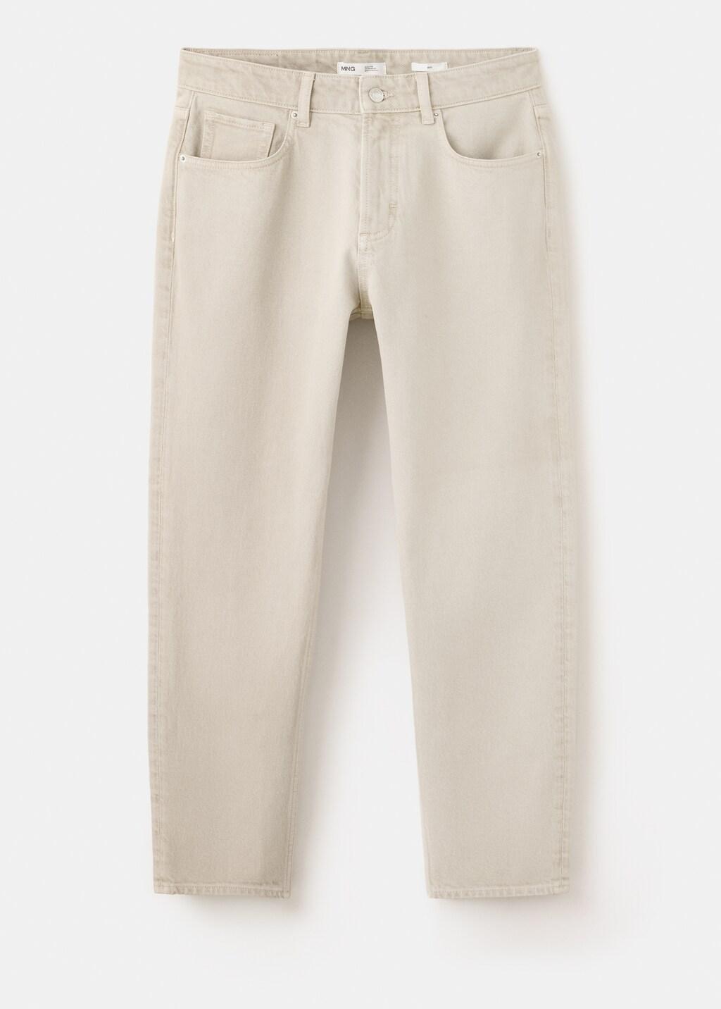 BEIGE Ben cropped tapered-fit jeans, Light Beige, large image number 5