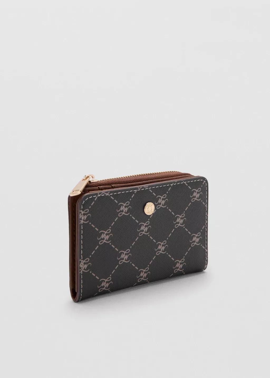 BROWN Medium wallet with logo print, Brown, large image number 0