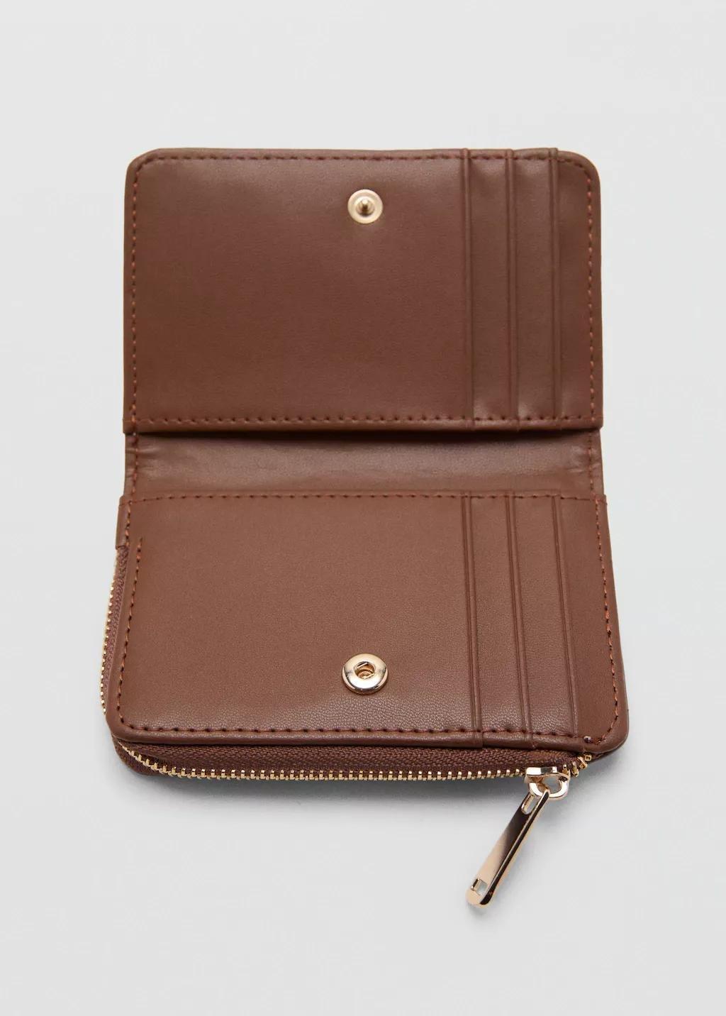 BROWN Medium wallet with logo print, Brown, large image number 1